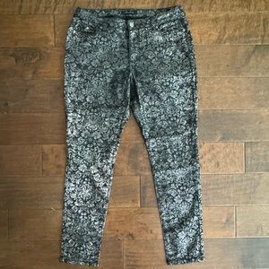 Poetic Justice Black Jacquard Madison Skinny Jeans